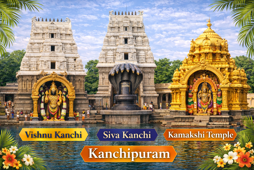 Vishnu Kanchi,Siva Kanchi,Kamakshi Temple