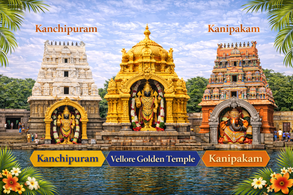Kanchipuram,Vellore Golden Temple,Kanipakam